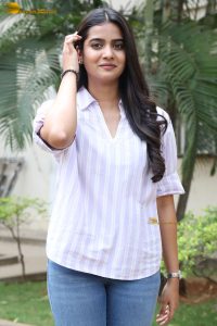 tollywood actress sri gouri priya beautiful in a white shirt and blue denim jeans