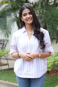 tollywood actress sri gouri priya beautiful in a white shirt and blue denim jeans