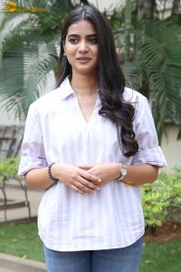 tollywood actress sri gouri priya beautiful in a white shirt and blue denim jeans