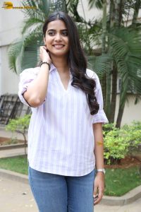 tollywood actress sri gouri priya beautiful in a white shirt and blue denim jeans