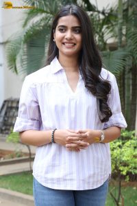 tollywood actress sri gouri priya beautiful in a white shirt and blue denim jeans