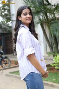 tollywood actress sri gouri priya beautiful in a white shirt and blue denim jeans