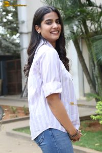 tollywood actress sri gouri priya beautiful in a white shirt and blue denim jeans