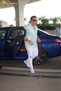 Bollywood star Govinda spotted with his family at Mumbai Airport