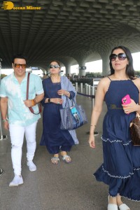 Bollywood star Govinda spotted with his family at Mumbai Airport