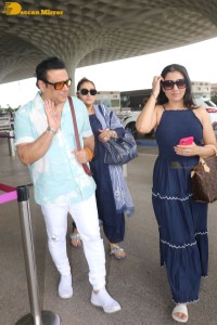 Bollywood star Govinda spotted with his family at Mumbai Airport