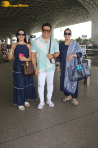 Bollywood star Govinda spotted with his family at Mumbai Airport