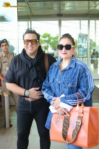 Govinda spotted with his wife Sunita Ahuja at Mumbai Airport on November 5, 2022