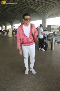 Bollywood comedy star hero Govinda spotted at Mumbai Airport