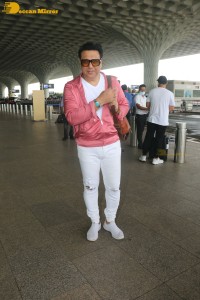 Bollywood comedy star hero Govinda spotted at Mumbai Airport