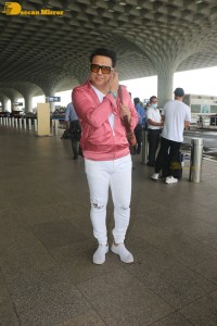 Bollywood comedy star hero Govinda spotted at Mumbai Airport