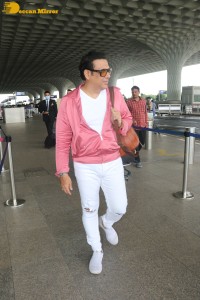 Bollywood comedy star hero Govinda spotted at Mumbai Airport