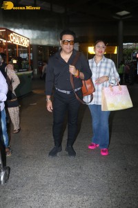 Govinda spotted with his wife Sunita Ahuja at Mumbai Airport
