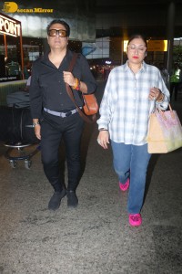 Govinda spotted with his wife Sunita Ahuja at Mumbai Airport