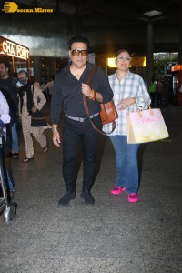 Govinda spotted with his wife Sunita Ahuja at Mumbai Airport
