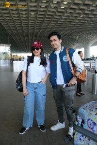 Bollywood Star Govinda’s children Tina Ahuja and Yashvardhan Ahuja spotted in Mumbai