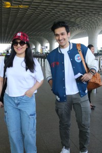 Bollywood Star Govinda’s children Tina Ahuja and Yashvardhan Ahuja spotted in Mumbai