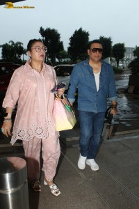 Govinda and his wife Sunita Ahuja were spotted at Mumbai Airport on Sep 7, 2023