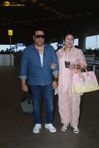 Govinda and his wife Sunita Ahuja were spotted at Mumbai Airport on Sep 7, 2023