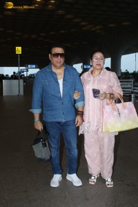 Govinda and his wife Sunita Ahuja were spotted at Mumbai Airport on Sep 7, 2023