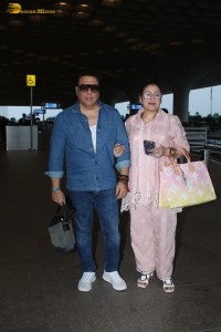 Govinda and his wife Sunita Ahuja were spotted at Mumbai Airport on Sep 7, 2023