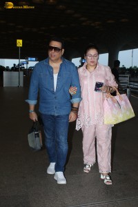 Govinda and his wife Sunita Ahuja were spotted at Mumbai Airport on Sep 7, 2023