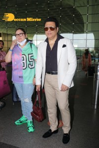 Govinda and Sunita Ahuja at Airport on March 5, 2022