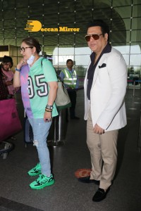 Govinda and Sunita Ahuja at Airport on March 5, 2022