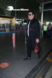 Bollywood Superstar Govinda Surprised by Photographers with a Birthday Cake at Airport on December 20
