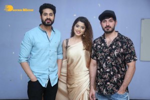 Telugu Movie Grey Press Meet attended by cast Ali Reza, Aravind Krishna, and Urvashi Rai