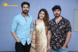 Telugu Movie Grey Press Meet attended by cast Ali Reza, Aravind Krishna, and Urvashi Rai