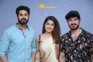 Telugu Movie Grey Press Meet attended by cast Ali Reza, Aravind Krishna, and Urvashi Rai