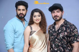 Telugu Movie Grey Press Meet attended by cast Ali Reza, Aravind Krishna, and Urvashi Rai