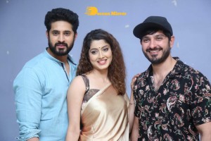 Telugu Movie Grey Press Meet attended by cast Ali Reza, Aravind Krishna, and Urvashi Rai