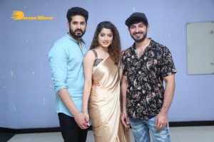 Telugu Movie Grey Press Meet attended by cast Ali Reza, Aravind Krishna, and Urvashi Rai