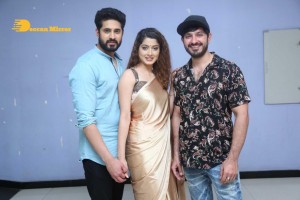Telugu Movie Grey Press Meet attended by cast Ali Reza, Aravind Krishna, and Urvashi Rai