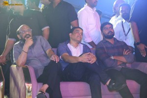 Guntur Kaaram Pre-Release Function attended by Mahesh Babu, Sreeleela, Meenakshi Chaudhary, Trivikram Srinivas, Thaman, Dil Raju, and others
