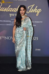 Gustaakh Ishq Screening attended by Vijay Varma, Fatim Sana Shaikh, Kajol, Disha Patani, Shriya, Mouni Roy, Rekha, and others