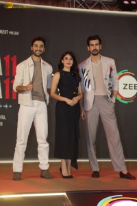 Gyaarah Gyaarah Trailer Launch attended by Kritika Kamra, Dhairya Karwa, and Raghav Juyal