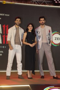 Gyaarah Gyaarah Trailer Launch attended by Kritika Kamra, Dhairya Karwa, and Raghav Juyal