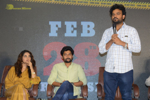 Telugu Movie HIT cast and crew Press Meet attended by Ruhani Sharma, Vishwak Sen and Nani