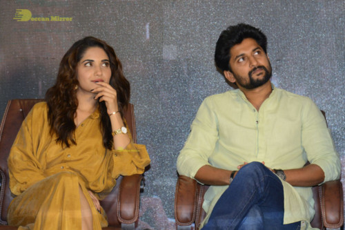 Telugu Movie HIT cast and crew Press Meet attended by Ruhani Sharma, Vishwak Sen and Nani