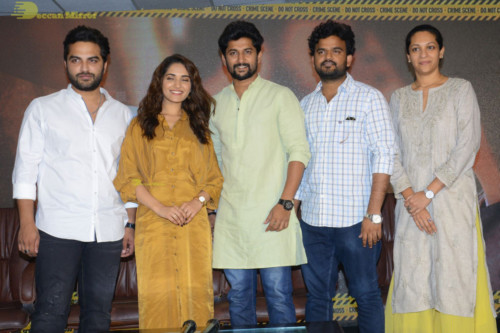 Telugu Movie HIT cast and crew Press Meet attended by Ruhani Sharma, Vishwak Sen and Nani