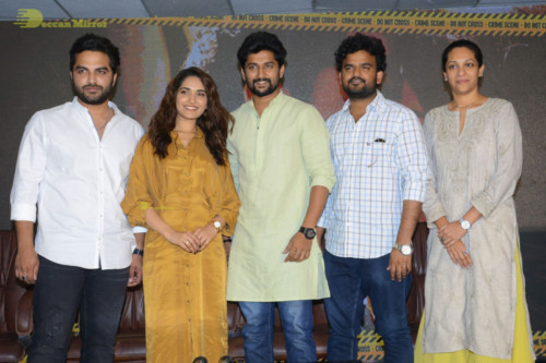 Telugu Movie HIT cast and crew Press Meet attended by Ruhani Sharma, Vishwak Sen and Nani