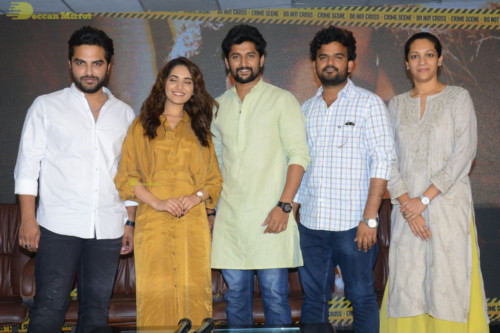 Telugu Movie HIT cast and crew Press Meet attended by Ruhani Sharma, Vishwak Sen and Nani