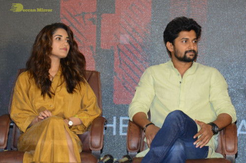 Telugu Movie HIT cast and crew Press Meet attended by Ruhani Sharma, Vishwak Sen and Nani