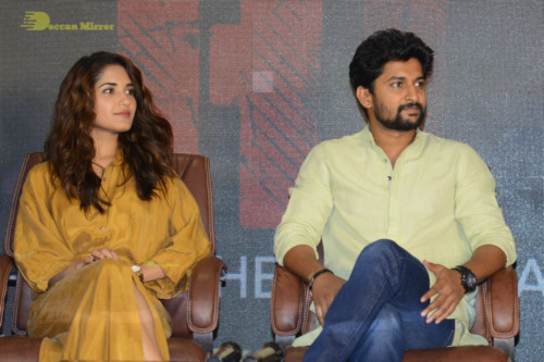 Telugu Movie HIT cast and crew Press Meet attended by Ruhani Sharma, Vishwak Sen and Nani