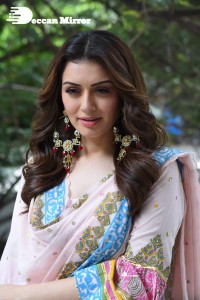 Actress Hansika Motwani smilingly poses for pictures