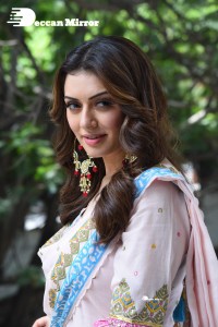 Actress Hansika Motwani smilingly poses for pictures