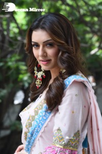 Actress Hansika Motwani smilingly poses for pictures